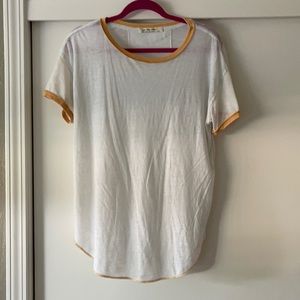 White Free People We The Free T shirt Large